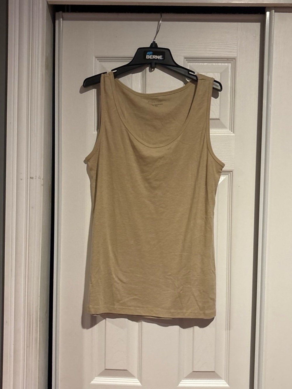 attention Beige Scoop Neck Tank Top